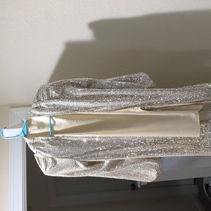 Champagne sparkle wrap dress